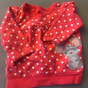 Polka dot mouse sweatshirt